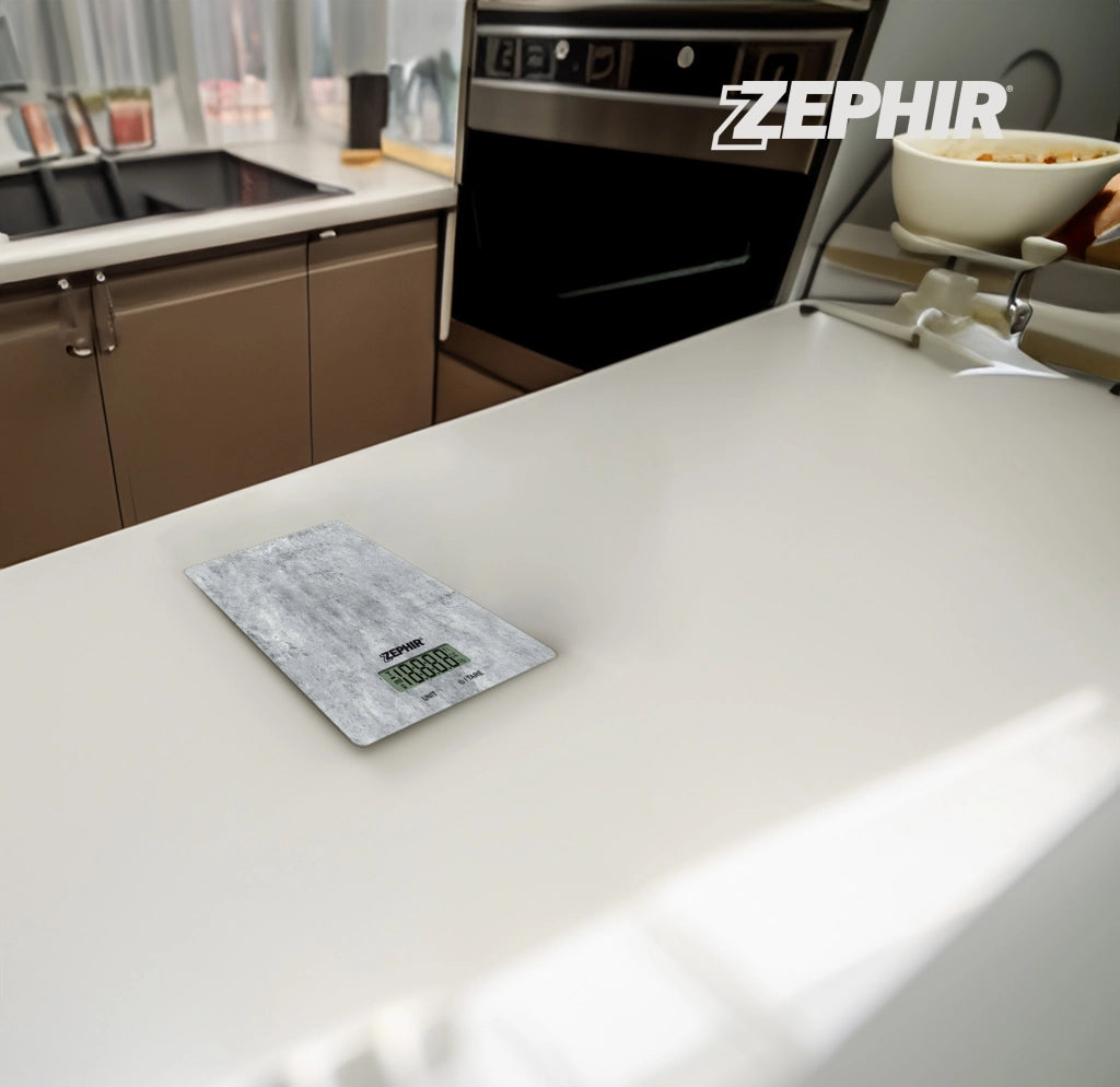 BILANCIA DIGITALE DA CUCINA IN VETRO ZEPHIR