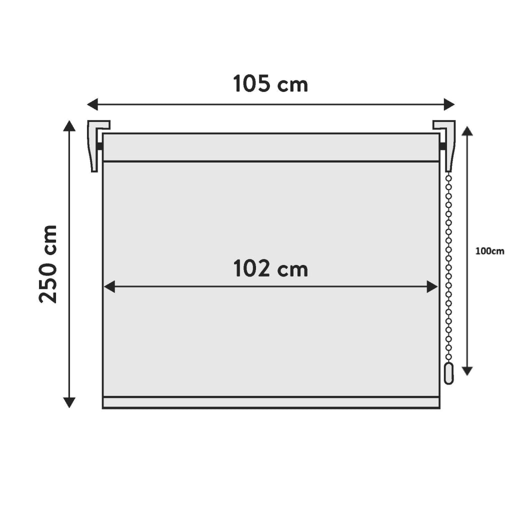VIEWTEX Tenda a rullo traslucida L2000 Bianco 105 X 250cm - Made in Europe - 5 anni di garanzia