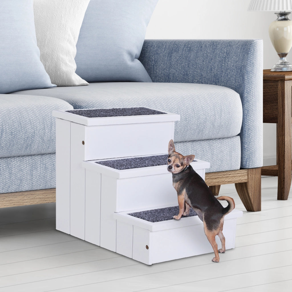 Scala per Cani 3 Gradini 38 cm ¨C Minimal ¨C Bianco