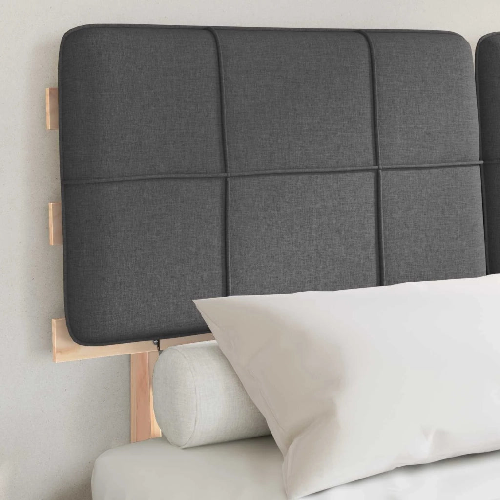 Letto con Testiera Rivestita Grigio scuro 135 x 190 cm 877430