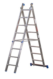 SCALA COMBINATA VENUS IN ALLUMINIO 2 ELEMENTI 8 GRADINI 240/410 MT.