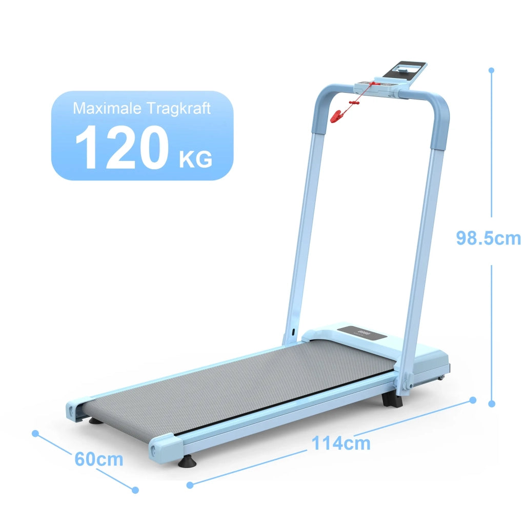 Tapis roulant da scrivania per home office, compatto e portatile con inclinazione. 2-in-1 per camminare, correre e jogging. Portata massima 120 kg.