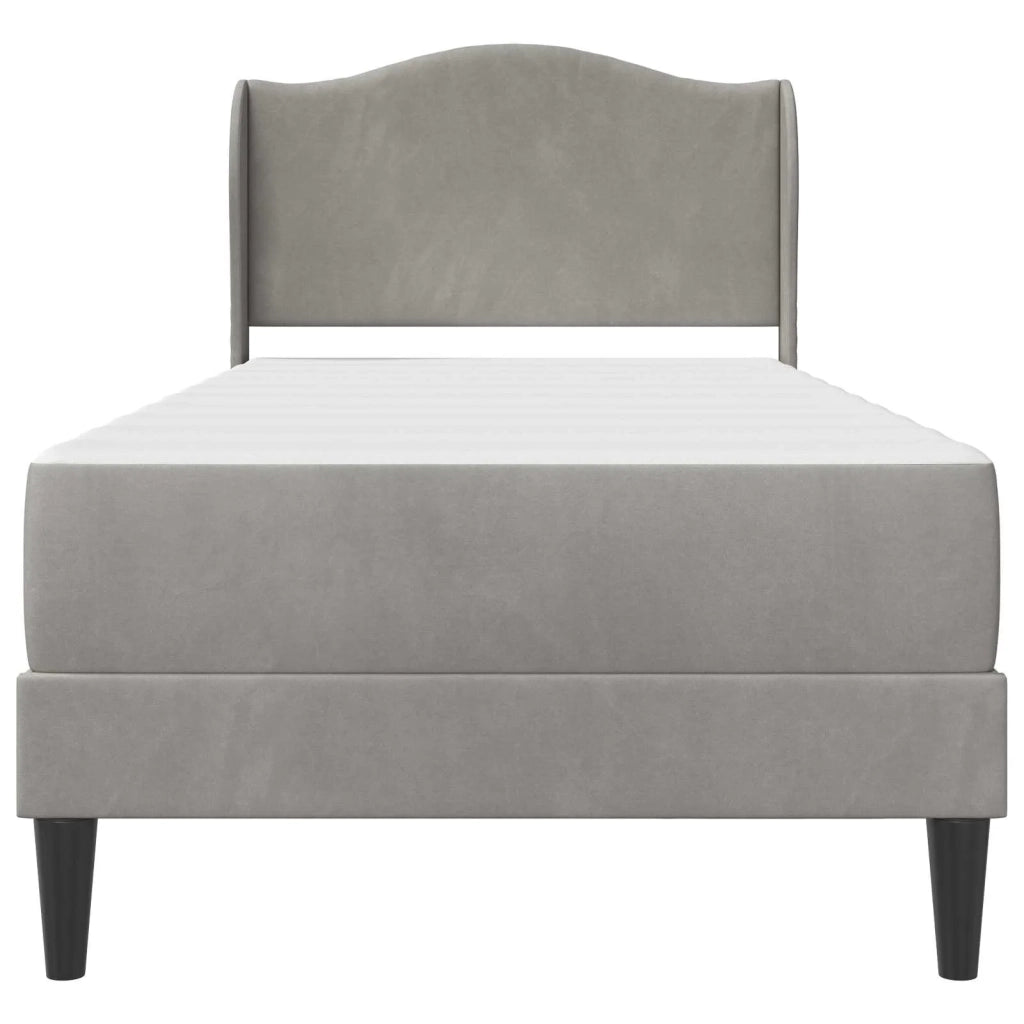 Struttura del letto Grigio Chiaro 90 x 200 cm Velluto 3415178