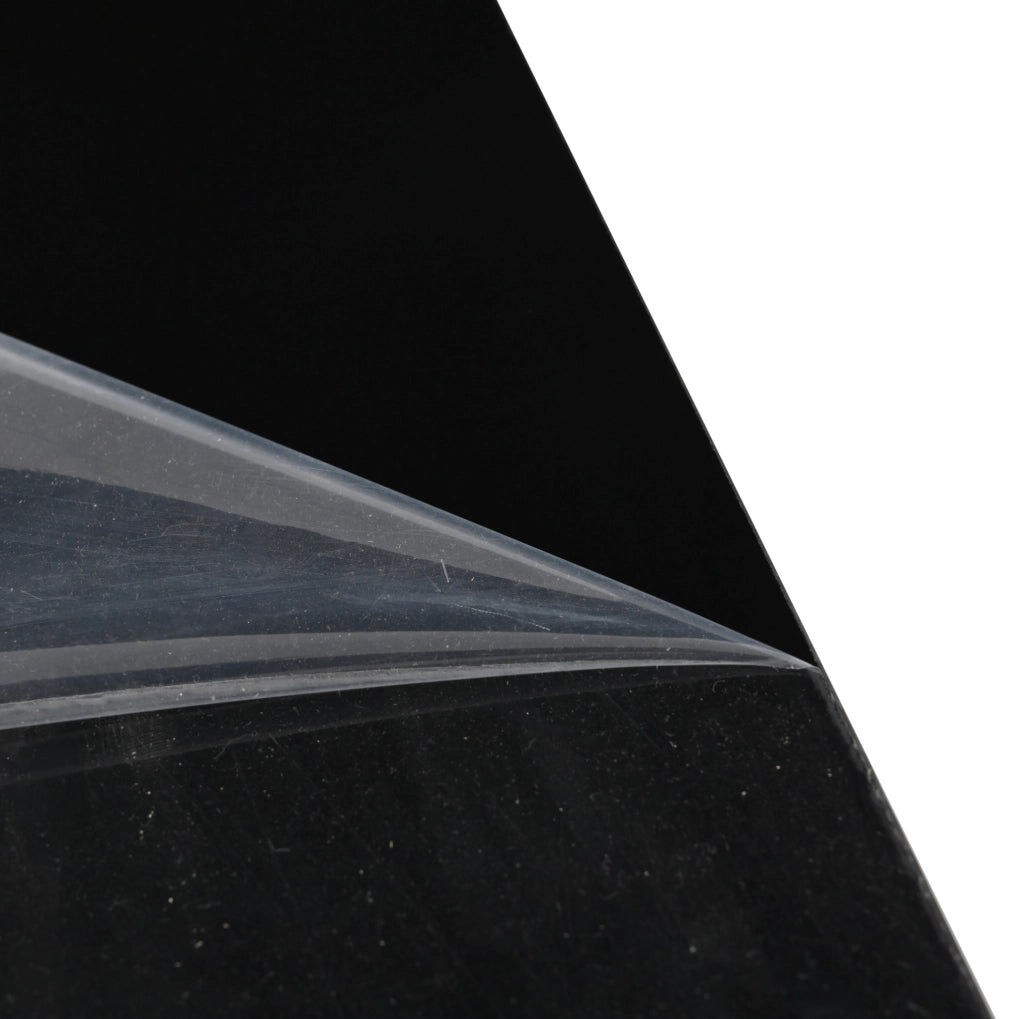 Tavolino da salotto nero lucido 70x70x40 cm con LED e 4 cassetti, design geometrico, capacità di carico 30 kg