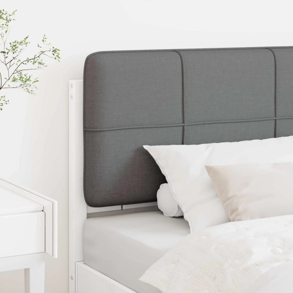 Testiera | Testata imbottita Bianco e grigio chiaro 90 cm Pino massello
