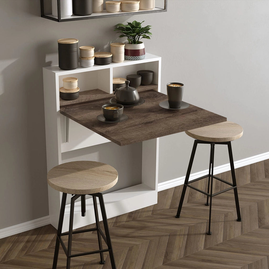 Tavolo da pranzo pieghevole in legno "Bracked" - 70 x 15 x 96 cm - Beige