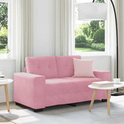 Divano a due posti con cuscino-Sofa 2 Posti Rosa Velluto