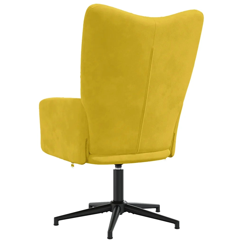 Poltrona | Sedia Relax Giallo Senape in Velluto