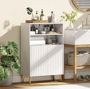 Mobile contenitore da bagno MDF bianco con ante soft-close