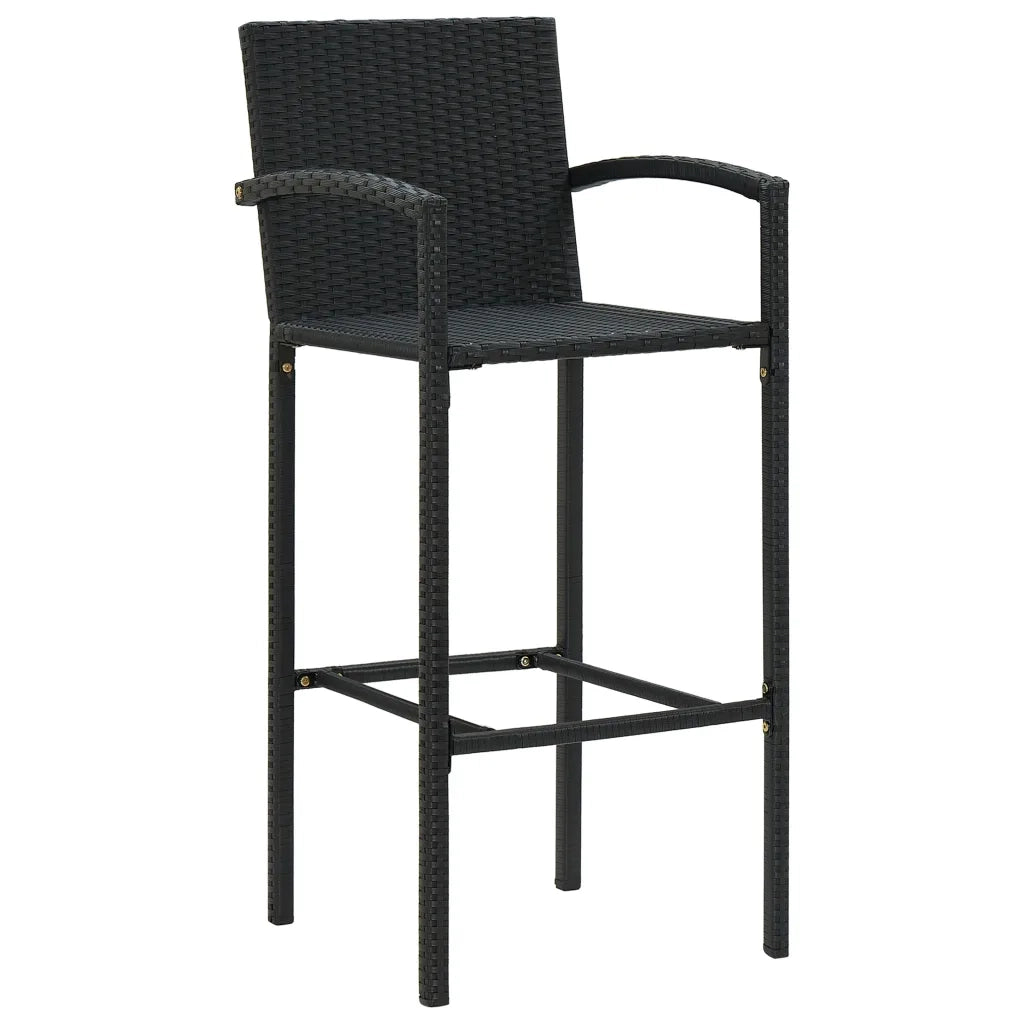 Set Bar da Giardino 5 pz Nero 3067969