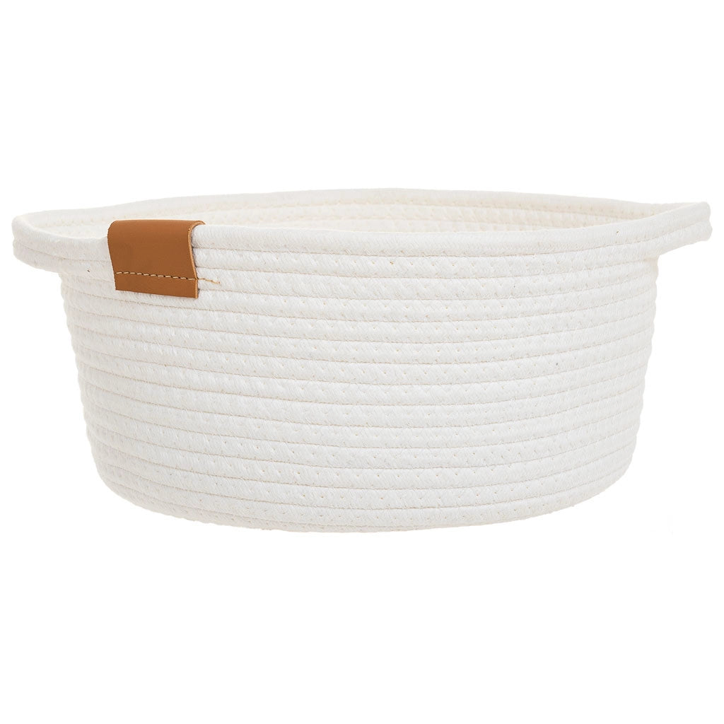 Cestino in cotone bianco D37x15