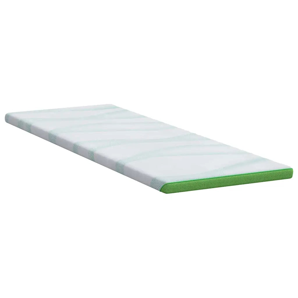 Topper per materasso Bianco e Verde 70 x 200 cm 4106165
