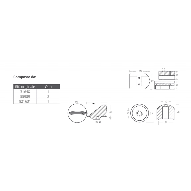 KIT ALL. MERCRUISER ALPHA I GEN I