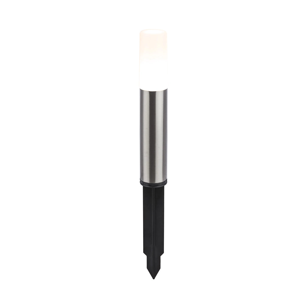 3 Paletti Esterno Junca Plastica Cromo Opaco Led Integrato 3W 3000K Ip44