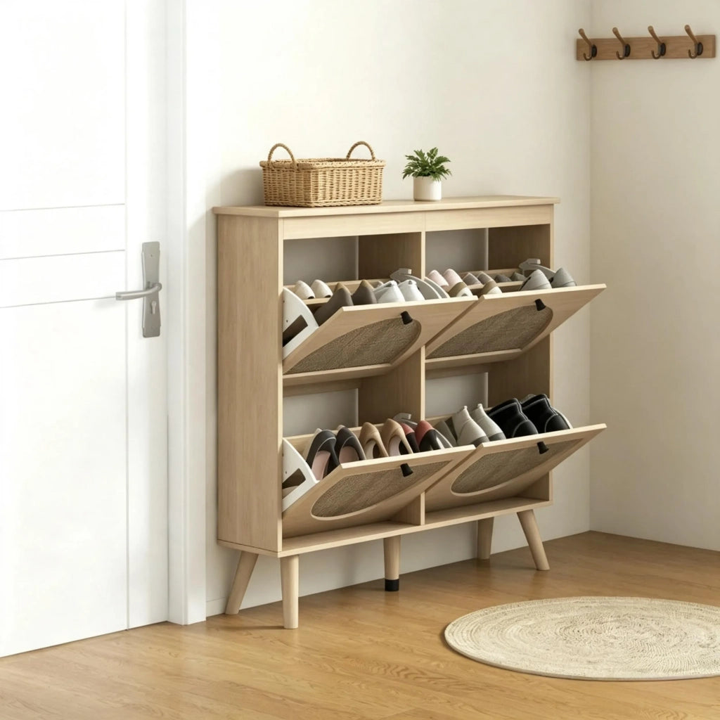 Scarpiera compatta dal design moderno e semplice, salvaspazio