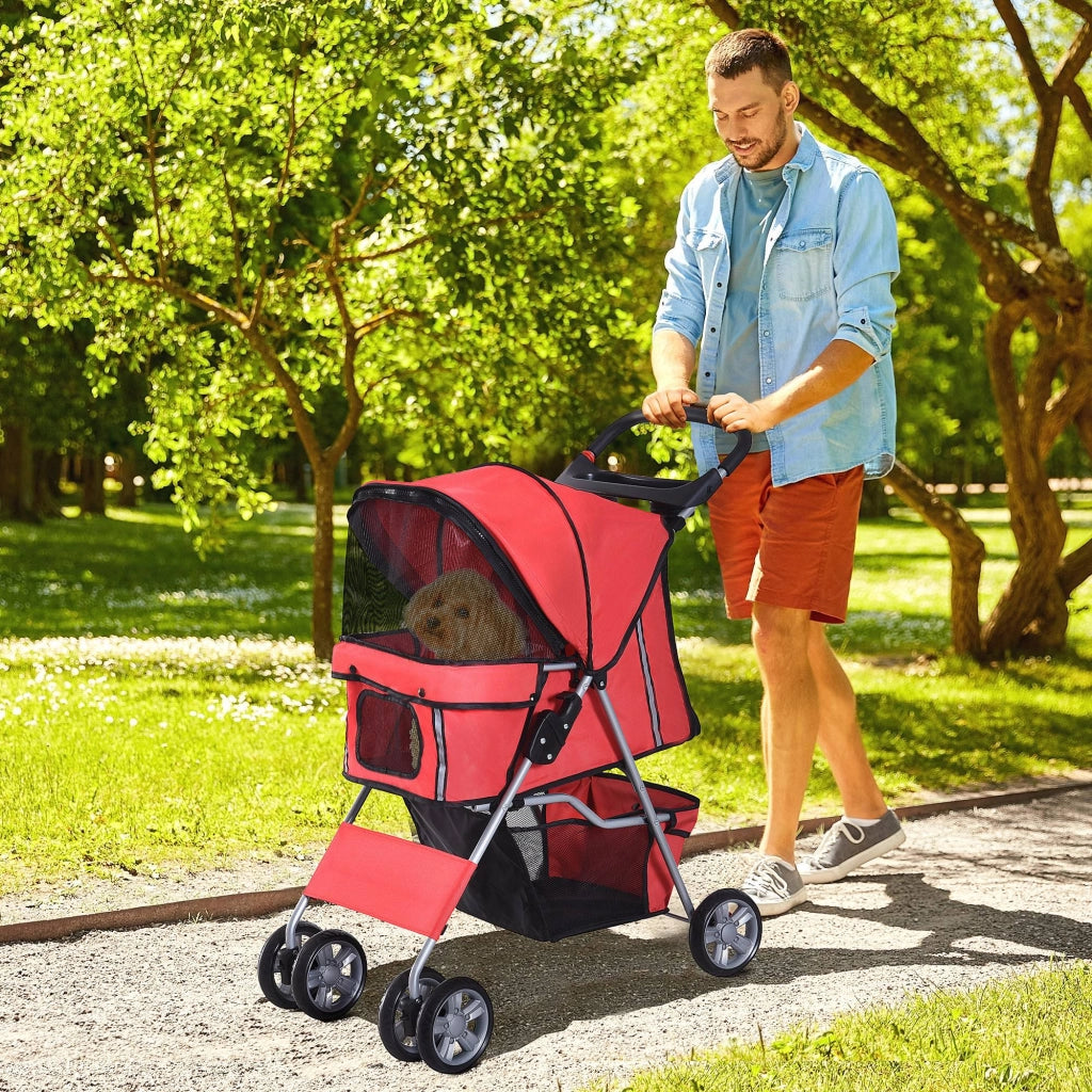 Carrello per cani pieghevole ¨C Minimal ¨C rosso