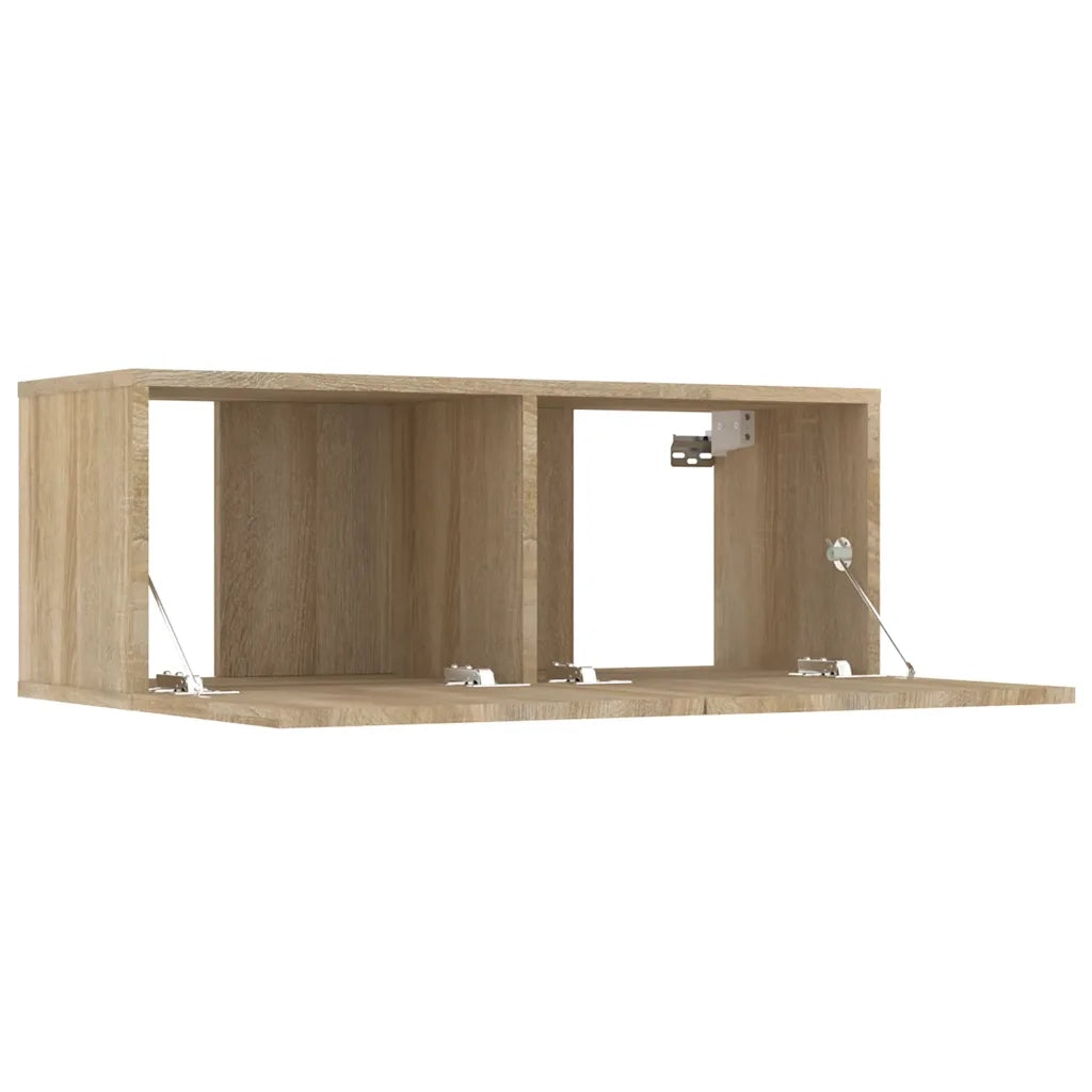 Mobili TV 2 pz-Credenza TV-Console TV Rovere Sonoma 80x30x30 cm in Legno Multistrato