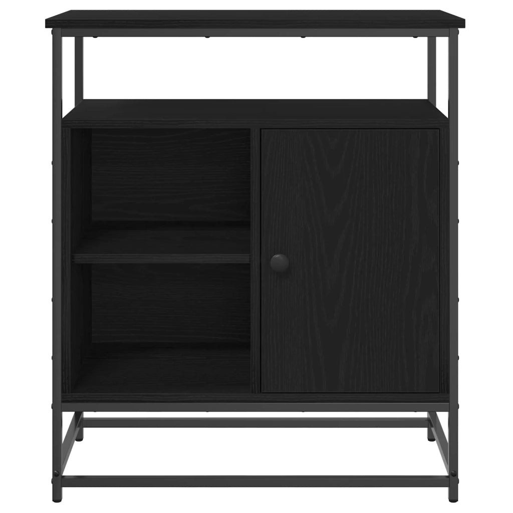 Credenza | Madia | Buffet da pranzo | Armadio da pranzo Rovere Nero 69 x 35 x 80 cm Legno multistrato