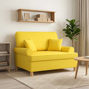 Poltrona con cuscini Giallo Chiaro Tessuto 42043513