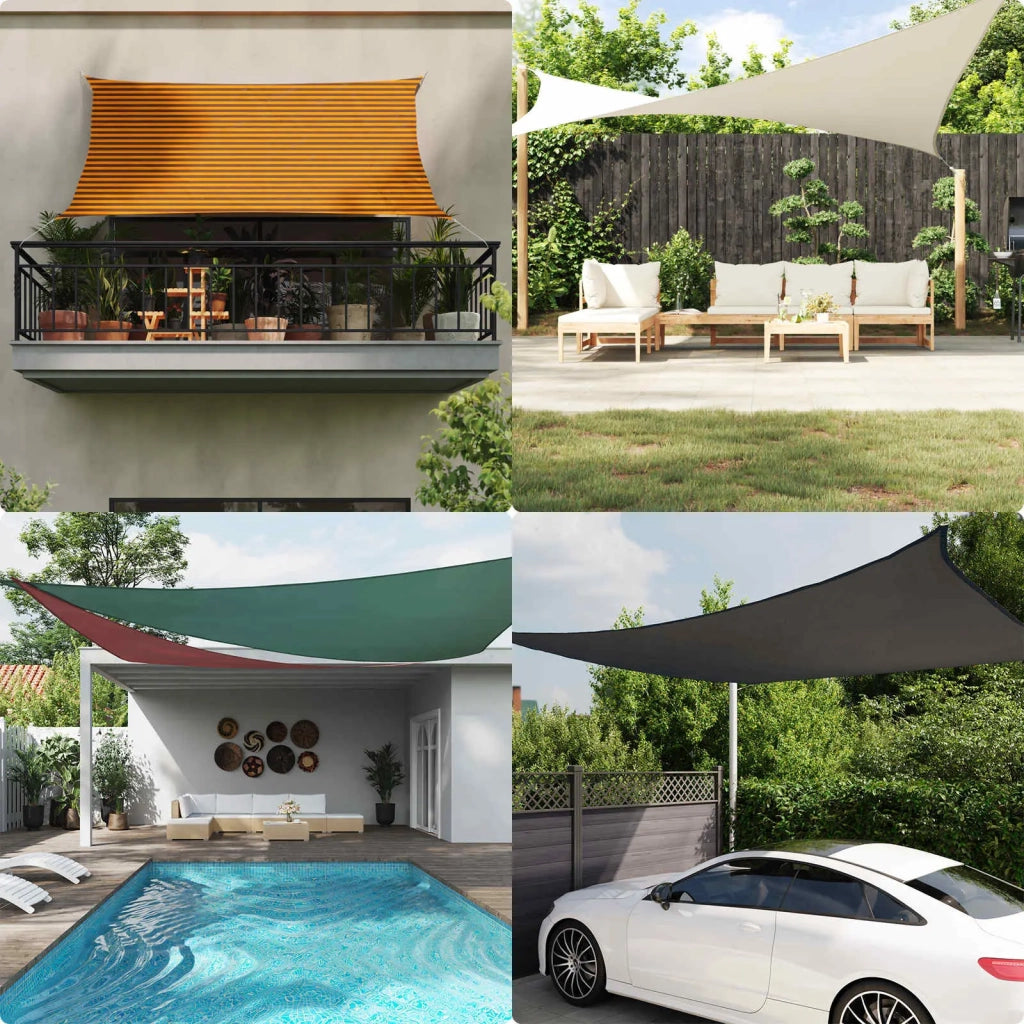 Vela da ombra solare Arancione e Marrone 3 x 4 x 4 m 42031145