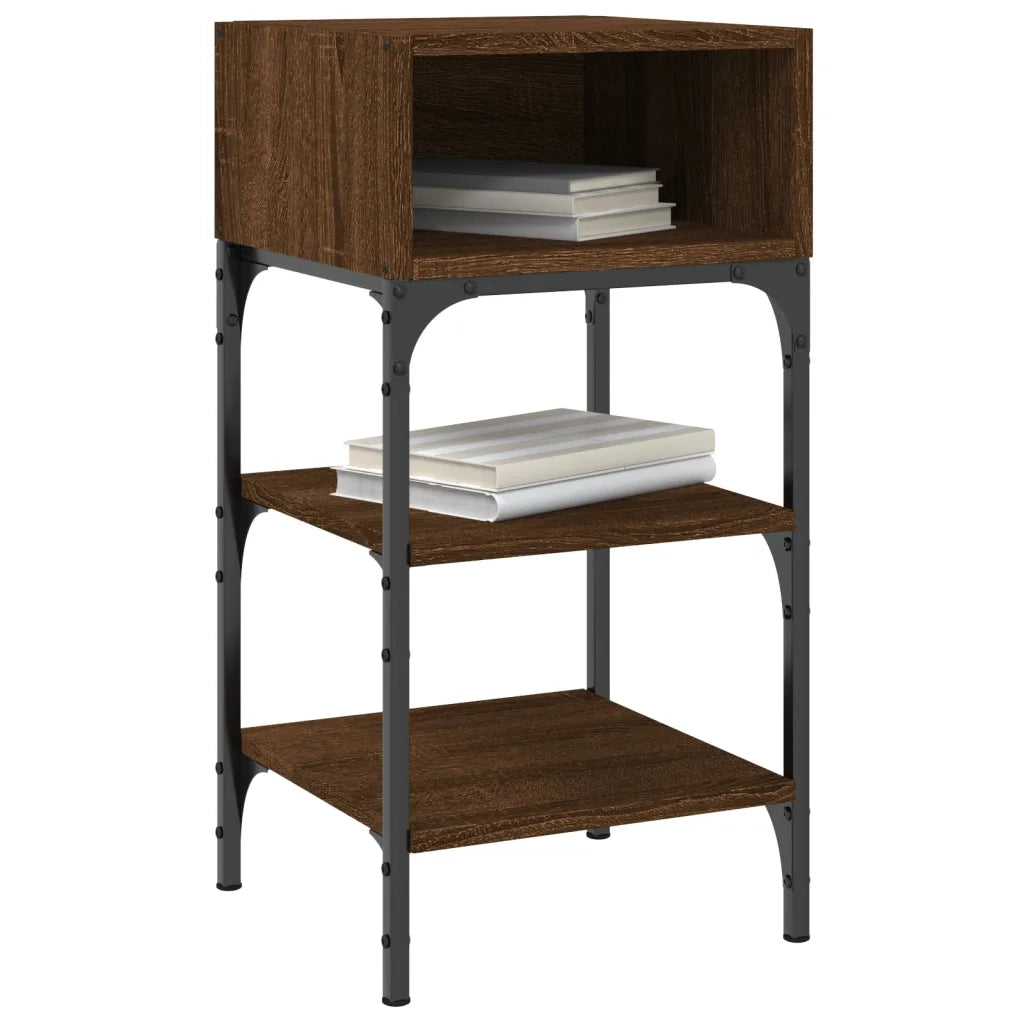 Comodini 2 pz-Set di 2 Tavolino da notte Rovere Marrone 35x34,5x70 cm in Legno Multistrato
