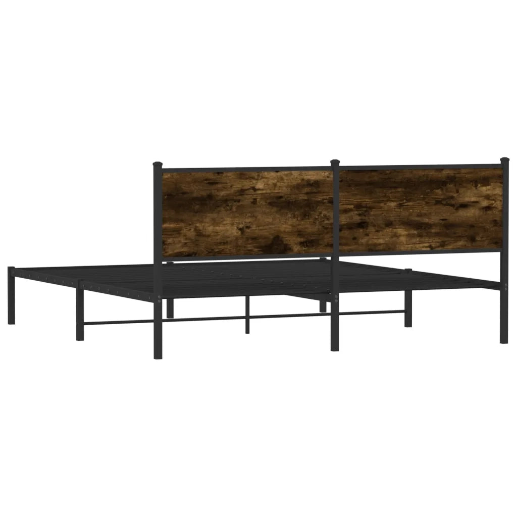 Giroletto senza Materaso in Metallo Rovere Fumo 183x213 cm 4007672