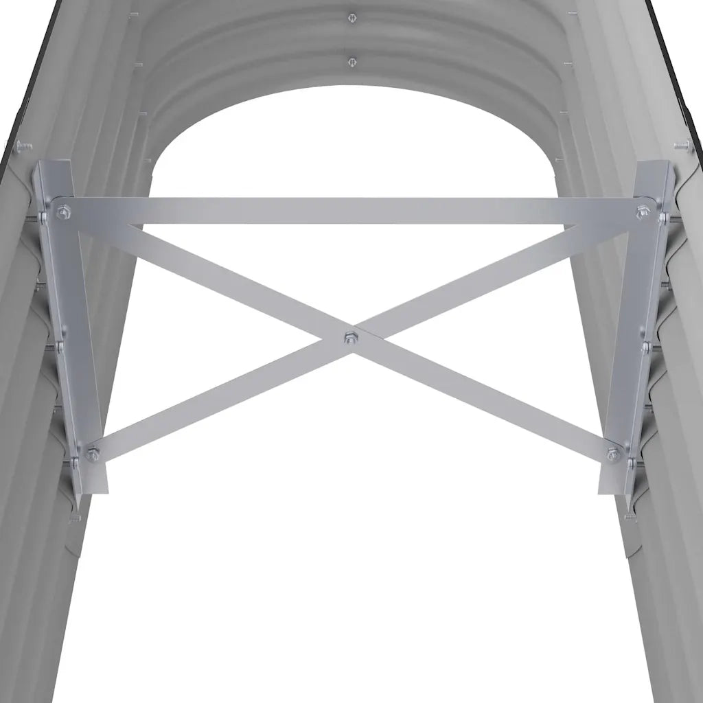 Fioriere | Cassetta per fiori | Letto da Giardino in Acciaio Zincato 114x40x36 cm Antracite