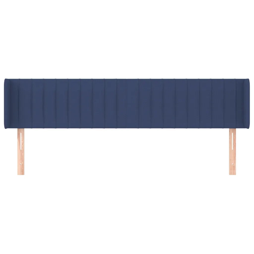 Testiera | Testata ad Orecchio Blu 183x16x78/88 cm in Tessuto