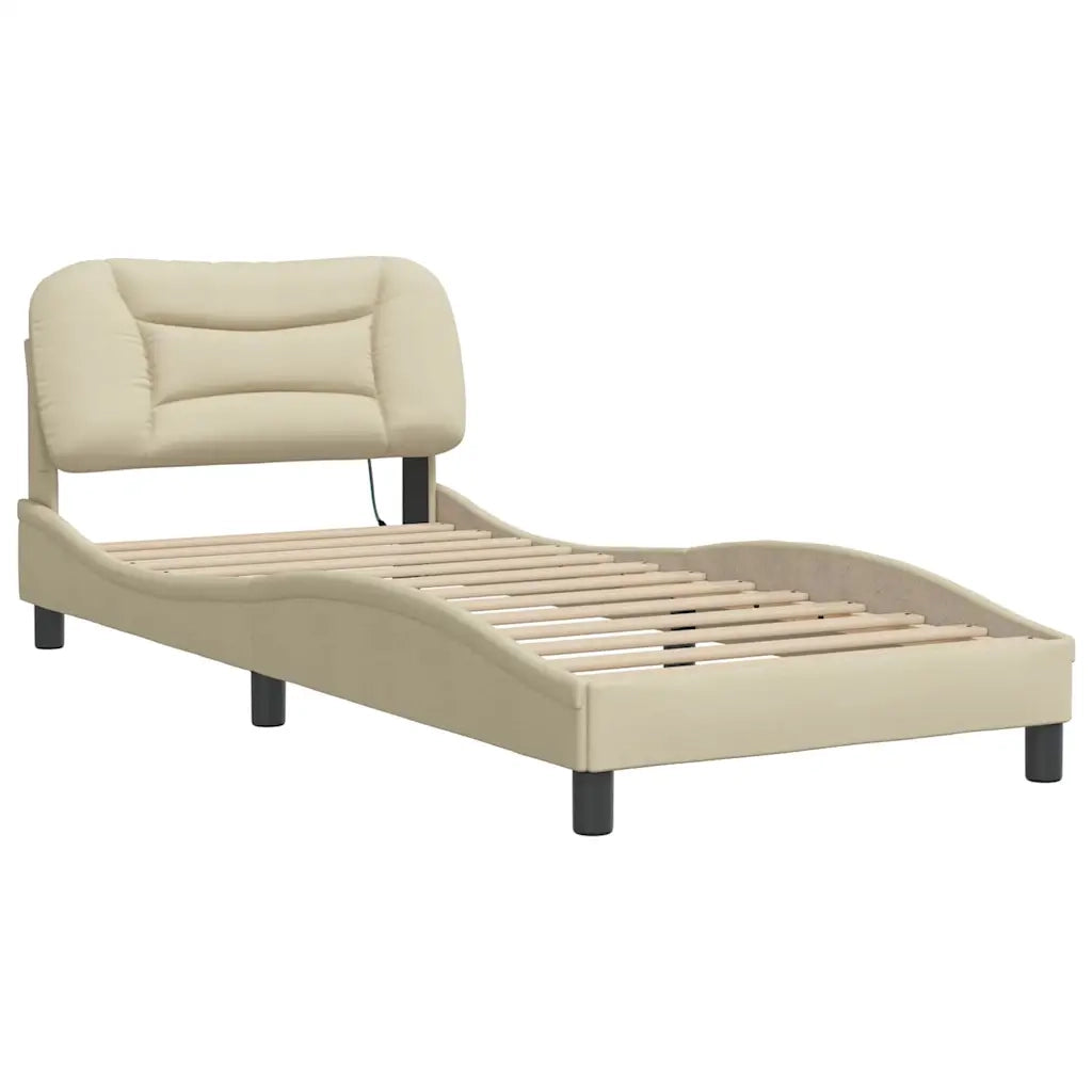 Giroletto senza Materasso Hvar Crema 90x190 cm in Tessuto