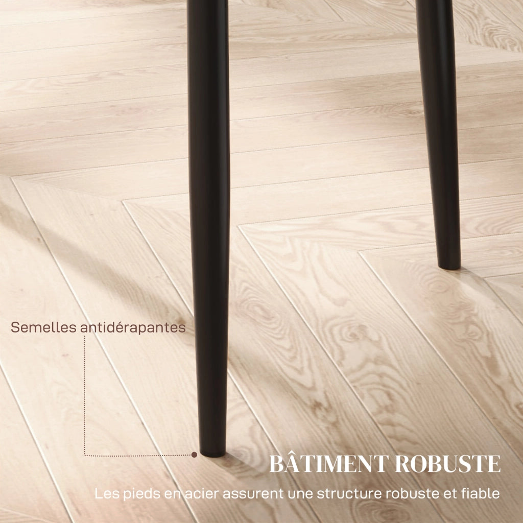 Sgabelli da pranzo con schienale alto ¨C Minimal ¨C nero