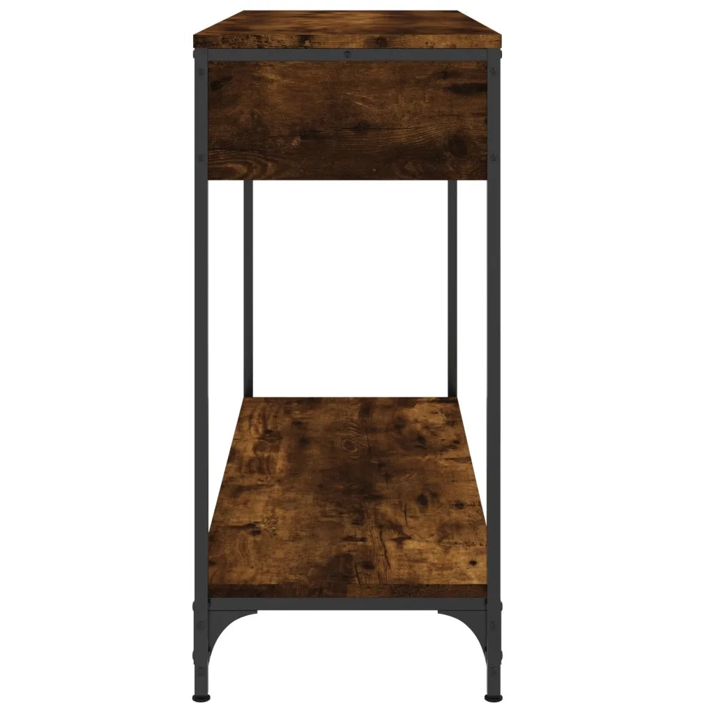 Tavolino Consolle | Tavolo d'Ingresso Rovere Fumo 100x34,5x75cm Legno Multistrato