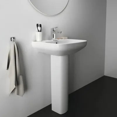 Lavabo Ideal Standard 65 cm con colonna in ceramica lucida  I.Life A