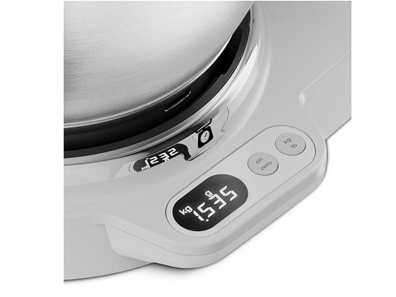 Kenwood KVC65.001WH Titanium Chef Baker Impastatrice Planetaria 5 L 1200 W Bilancia Integrata 6 Velocita' colore Bianco