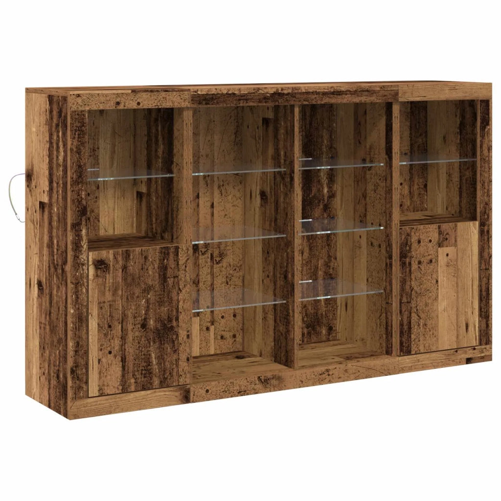 Credenza | Madia LED Legno vecchio 163 x 37 x 100 cm Legno multistrato