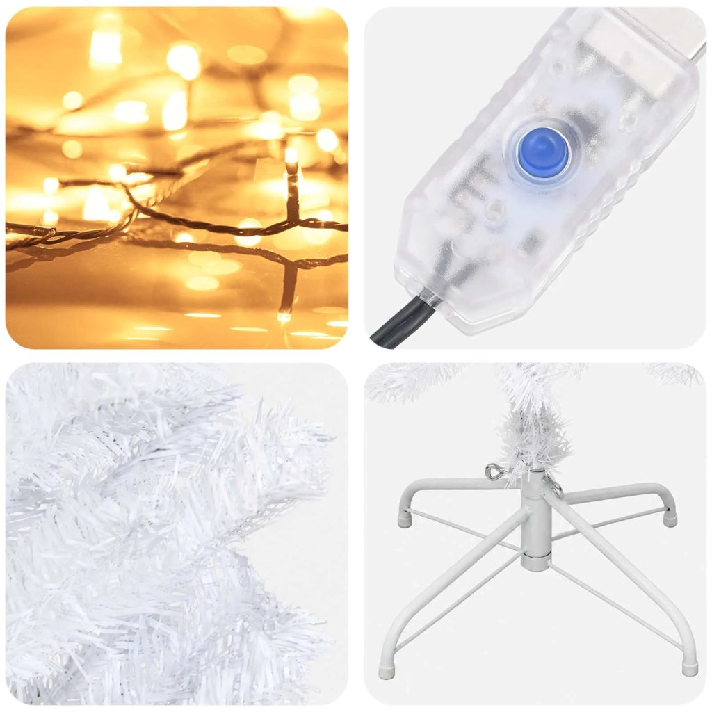Albero di Natale Artificiale Sottile 210 cm 300 LED 3461038