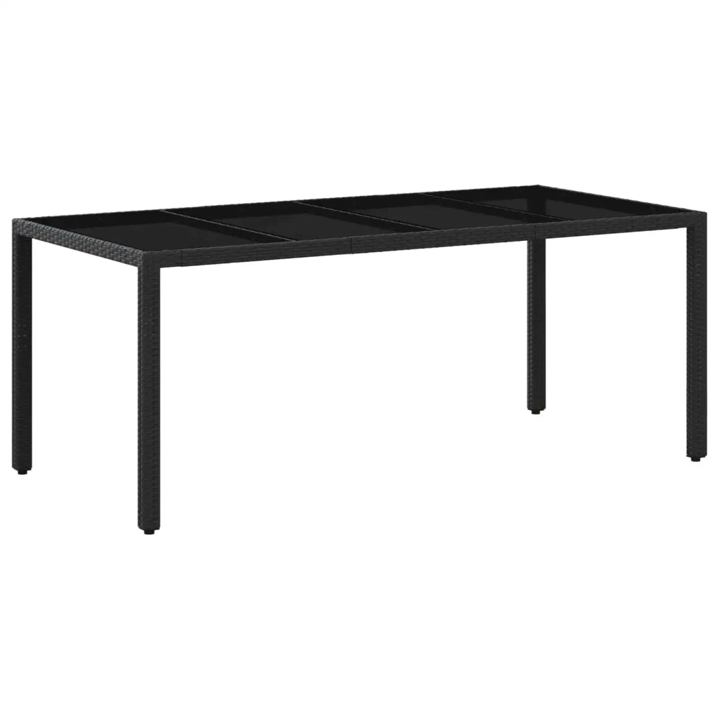 Set da pranzo per esterni 7 pz Nero e Bianco Crema polyrattan 3422306
