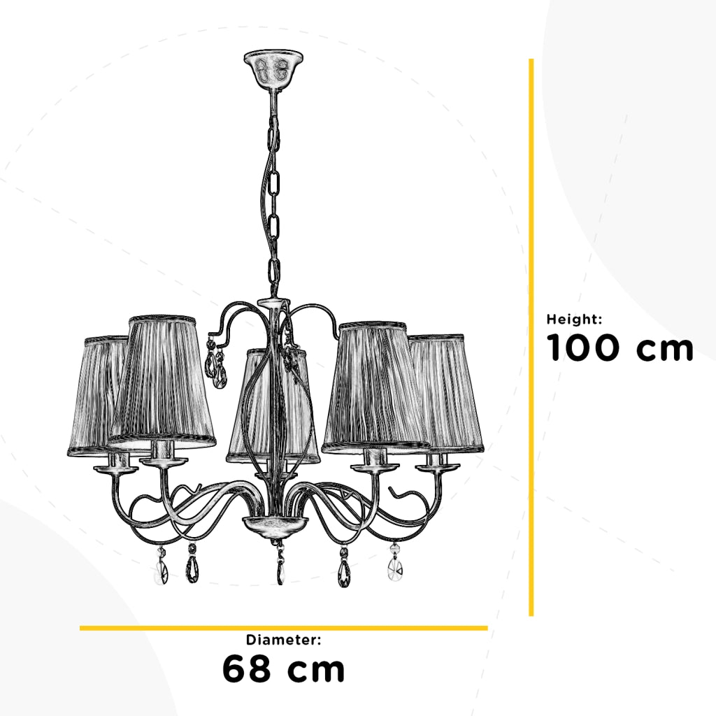 Lampadario Delia 5 luci