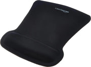Tappetino rettangolare per mouse con supporto per gomito - nero
