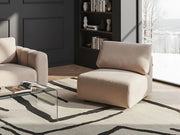 Modulo sedia beige bouclé 1 posto stile moderno