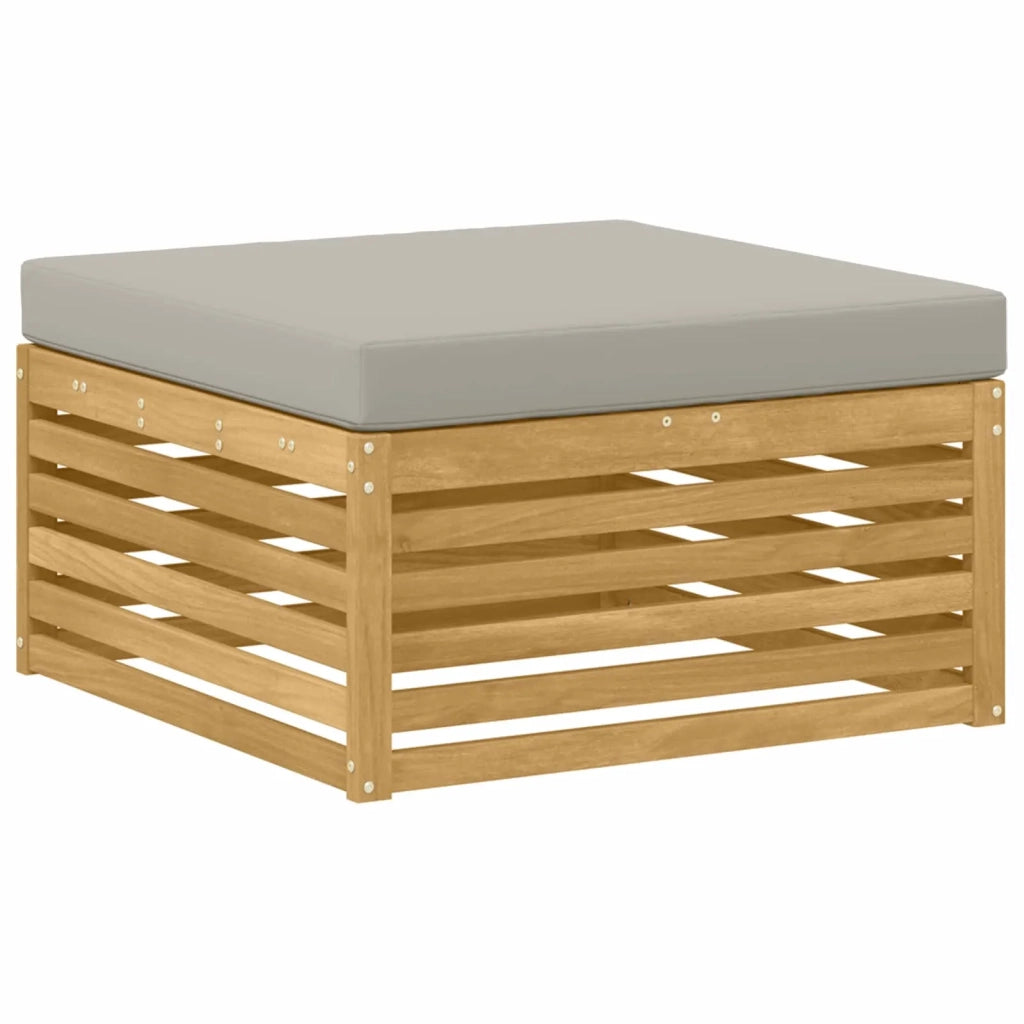 Set di divani da esterno 7 pz Bianco e Grigio Chiaro 3390796