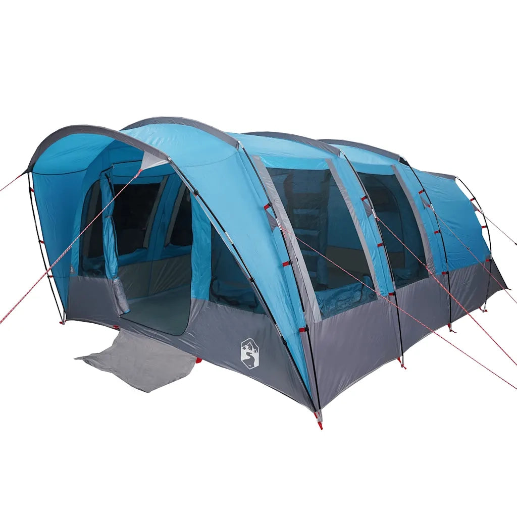 Tenda Familiare a Tunnel per 8 Persone-Tenda da campeggio Blu Impermeabile 842703