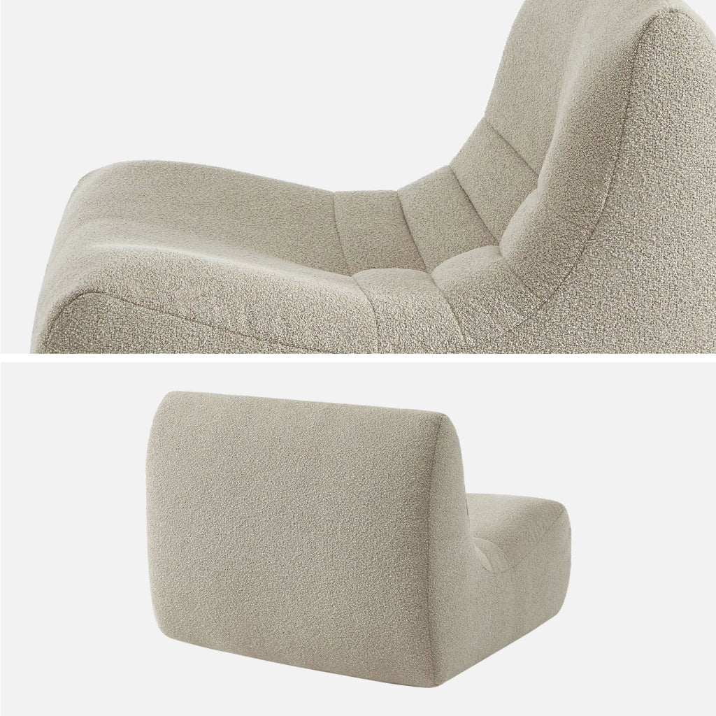 Divano modulare boucle, 2 posti, beige