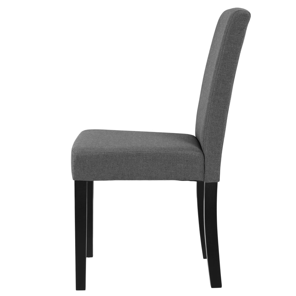 Set di 2 sedie rivestite in tessuto poliestere 90 cm grigio e nero 03_0003635