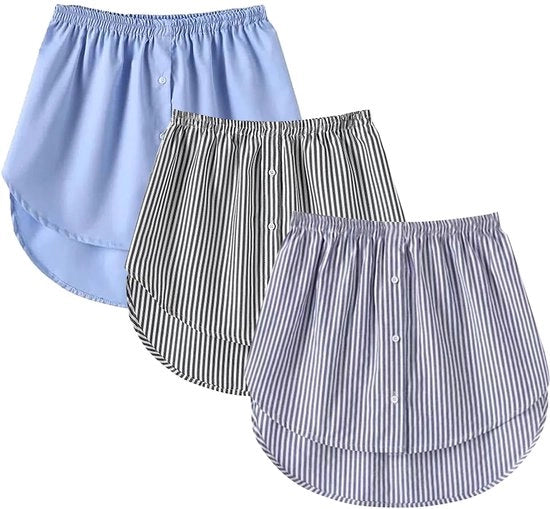 Estensione per donne - Cintura per blusa - Mini gonna - Pezzo di allungamento - Cotone - Si restringe facilmente