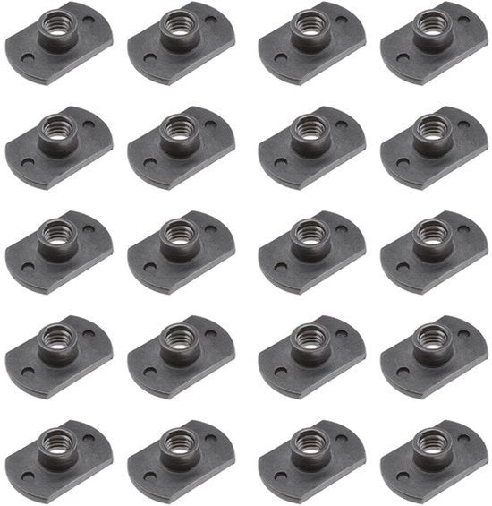 Viti a vitiello M6 - Macchina a viti - Acciaio carbonio - UNC - A forma di T - 20 pezzi - Per mobili - Veicoli - Caster e macchine industriali.