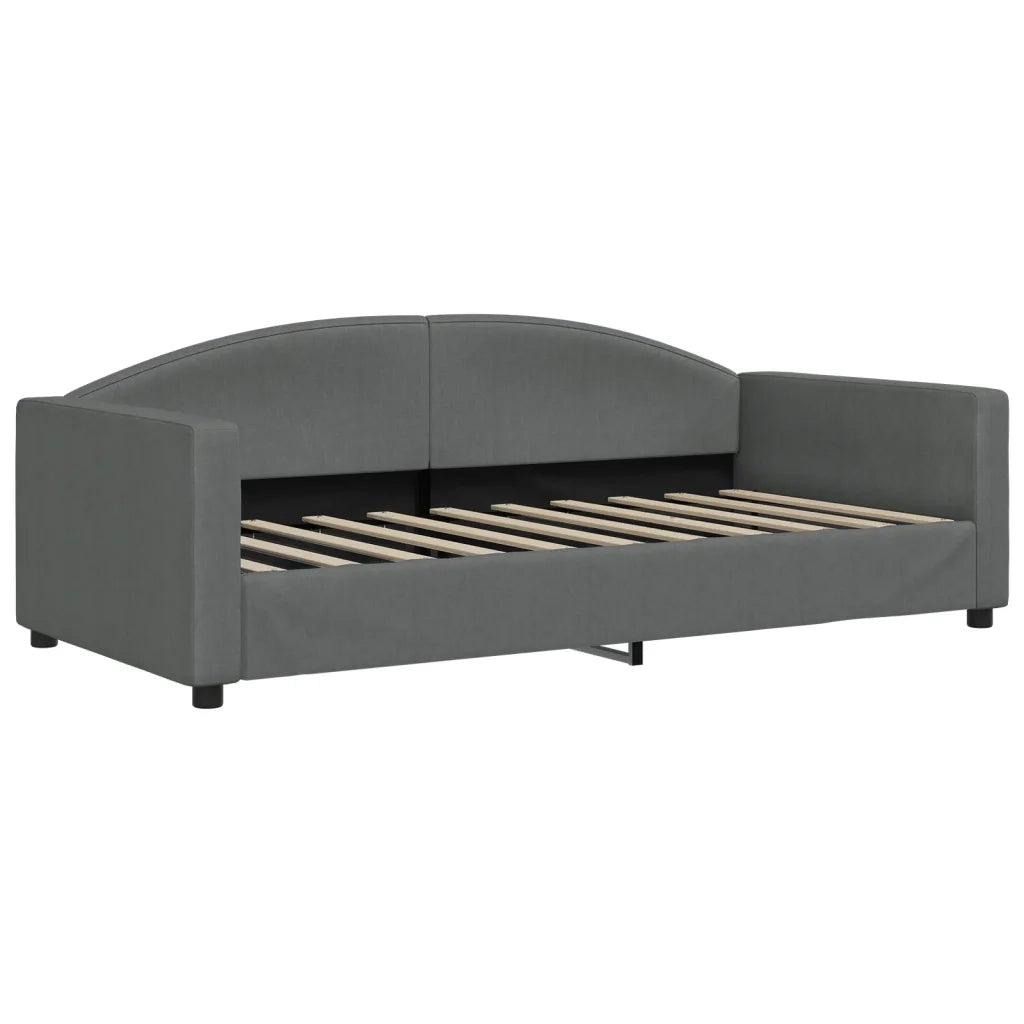 Divano letto | Sof¨¤ letto | Letto singolo Estraibile Grigio Scuro 90x190cm Tessuto