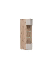 Vetrina ERINA – 2 porte – Rovere chiaro e beige