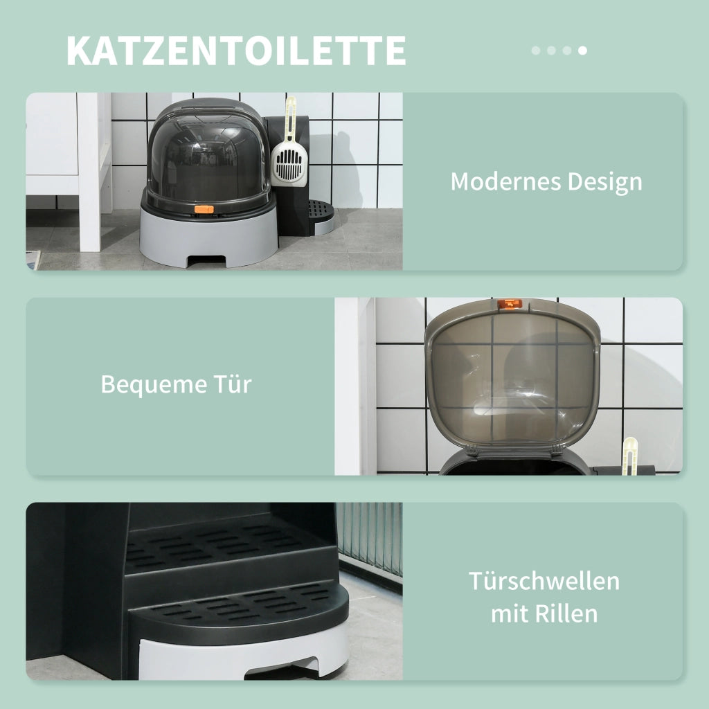 Casetta per gatti ¨C Minimal ¨C Grigio + Nero