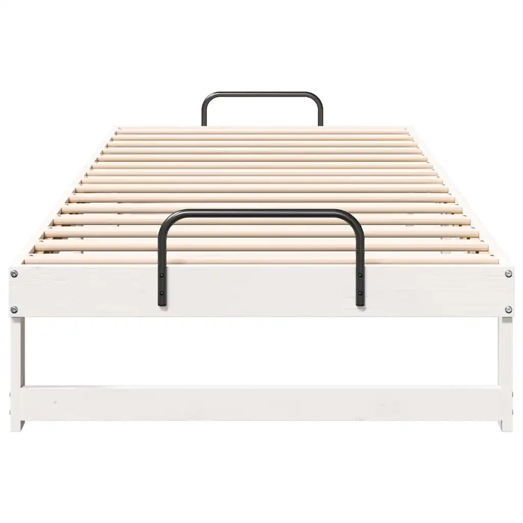 Struttura del letto-Giroletto-Rete del Letto Bianco 80 x 220 cm Pino massello 216088