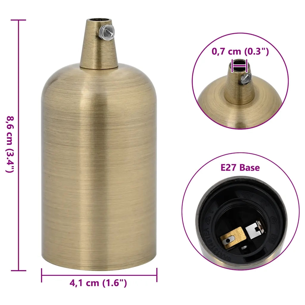 Portalampade 2 pz Bronzo E27 4106530